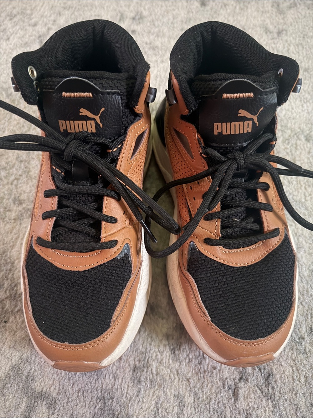 PUMA X Ray Speed Mid Winterized Women’s Sneakers Black Tan Size 6.5